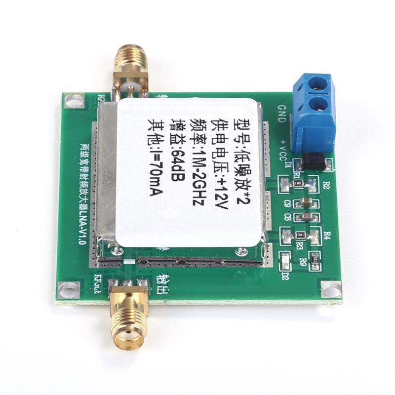 ABUO-Low Noise Amplifier LNA Module 1Mhz-2000Mhz 64Db High Gain 2Db Noise RF Broadband Amplifier
