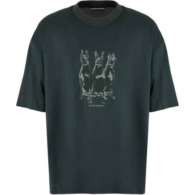 

Emporio Armani Embroidered Printed Short Sleeve T-Shirt Men tops 6D1TG9-1JOSZ-0565 XL