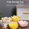 Solid Flower Jewelry Tray Petal Design Trinket Tray Luxury Small Trinket Dish  Office Desk