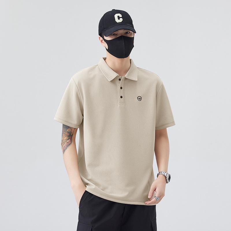 

Модная мужская футболка-поло с коротким рукавом большого размера 2025 XL хаки