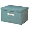 Cotton Linen Fabric Storage Box Drawer-type Covered Organization Box  Sundries Storage