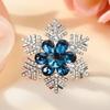 Trendy Rhinestone Snowflake Crystal Flower Brooches Pins For Women Coat Banquet Party Accessories Gifts