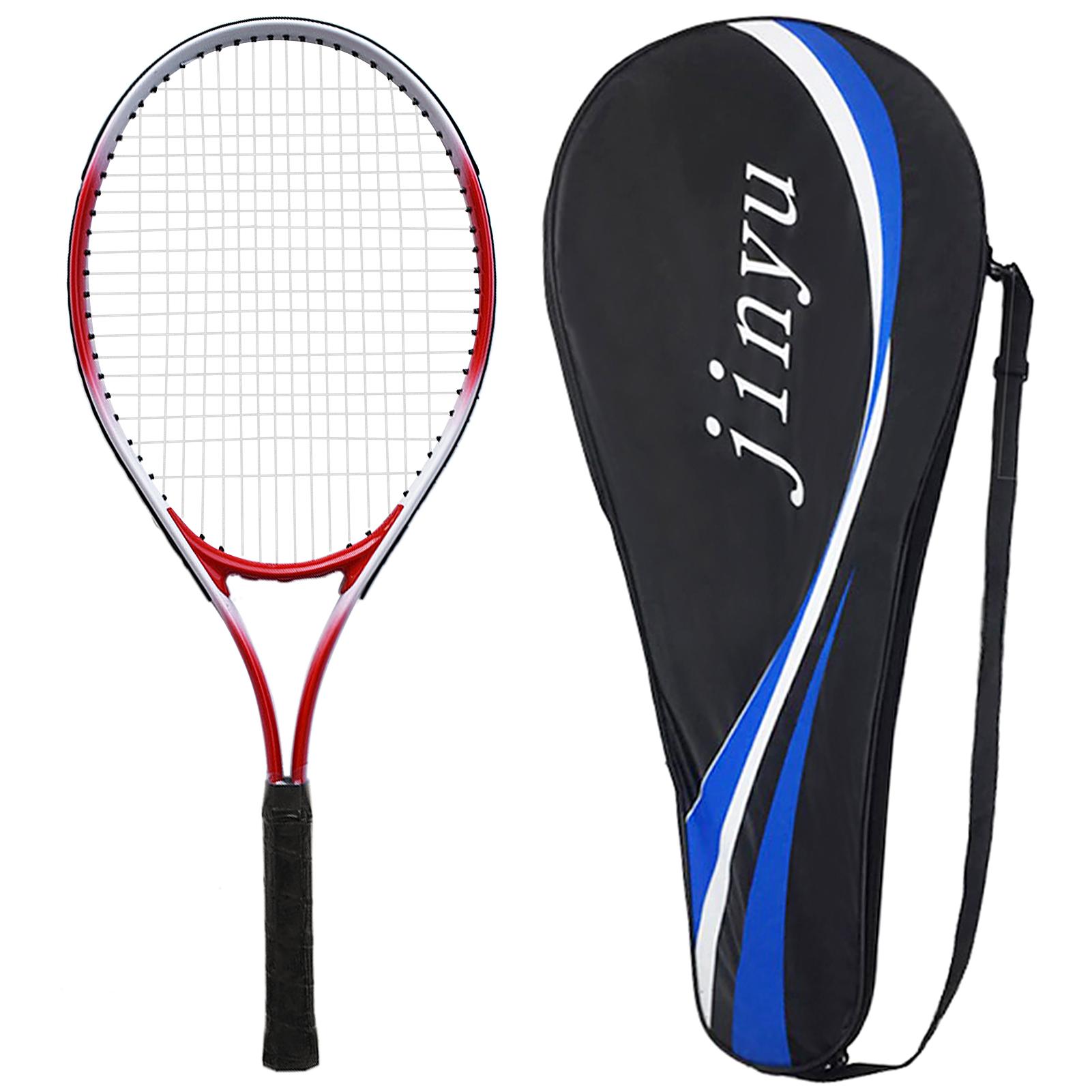 Rachetă de tenis Rachetă de tenis ușoară, rezistentă la șocuri, cu geantă de transport roșu