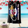 Black Raven 2D Flat Print Beach Towel, Large Soft Quick Dry Towel for Beach Camping Swimming.NSTJ0928340