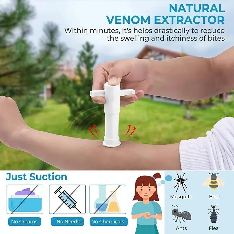 Suction Tool Poison Remover Vacuum Venom Extractor for Mosquito and Bee Bites Venom Extraction Instrument