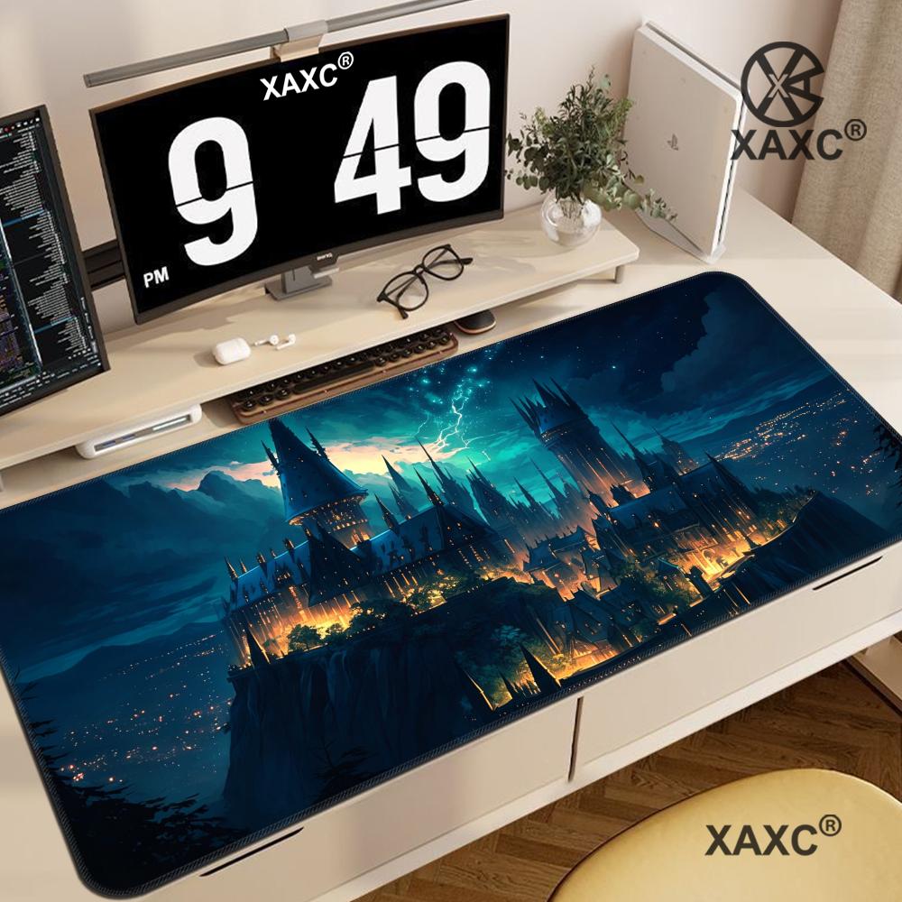 Gaming Mouse Pad Anime HHogwarts Castle Magic Style NonSlip Rubber Extended Desk Mat Laptop XXL Keyboard Pad for Gamer HYBXXC