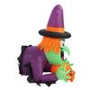 4.43ft Witch Broke Out From Window Inflatable Decoration Built In LED Light Outdoor Props Blow Up Sc