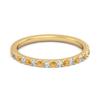 Citrin mit weißen Akzenten Eternity Bandring - 925er Sterlingsilber Gold Vermeil