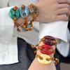 Bracciale Naso di Maiale Stile Occidentale Retrò Braccialetto con Ciondolo in Resina Fatto a Mano Braccialetto Leggero Regolabile da Donna Accessori Gioielli