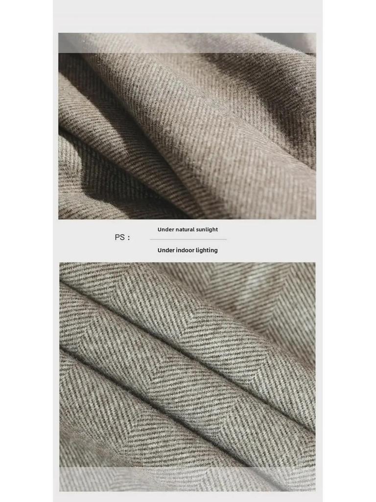 Damen High-Waist Fischgräten-Wollhose: Schlank, Lässig und Professionell