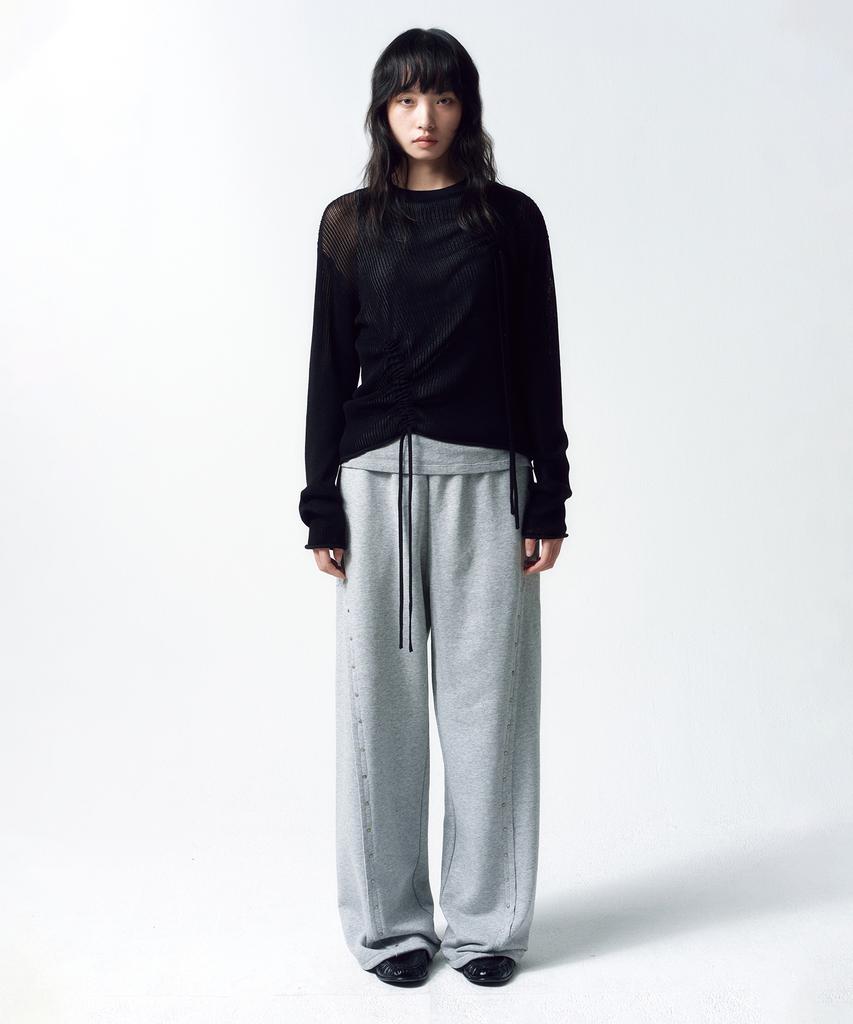 INSILENCE WOMEN Loose Fit Layered Knit Black