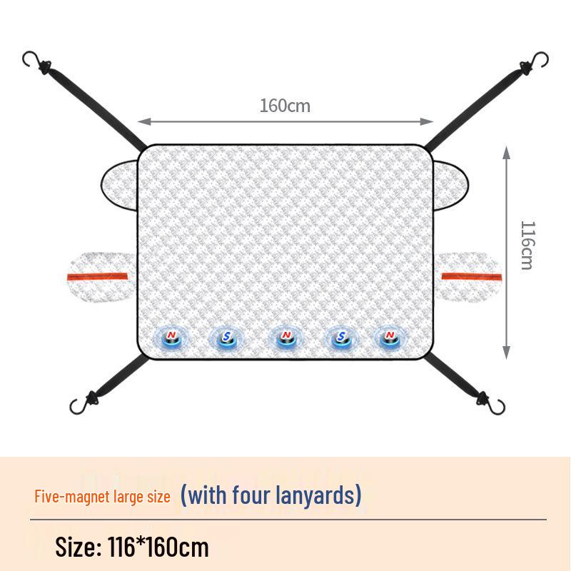 Magnetic Anti-Freeze Windshield Cover: Thickened Sunshade & Snow Protector