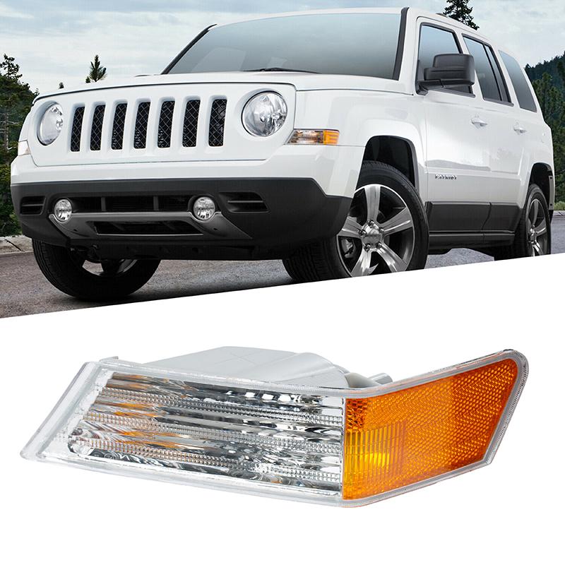 For Jeep Patriot 2007-2017 Front Turn Signal Corner Light Indicator Blinker Lamp Assembly Parking Light Housing Replacement Car Accessories
