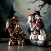 Halloween Skull Couple Character Ornament Gothic Romantic Couple Skull Model Haunted House Atmosphere Decoration