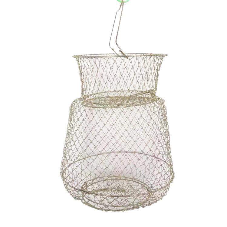 Collapsible Steel Wire Fish Trap & Basket Net for Fishing and Crabbing