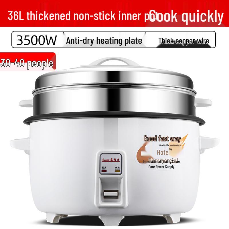 Classic Non-Stick Rice Cooker: Large Capacity (8-45L) for Commercial Use, Canteens, and Restaurants, Serves 8-60 People