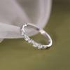 925 Silver Zircon Ear of Wheat Adjustable Ring For Women Party Cute Fine Jewelry Niche Design Plant Accessories