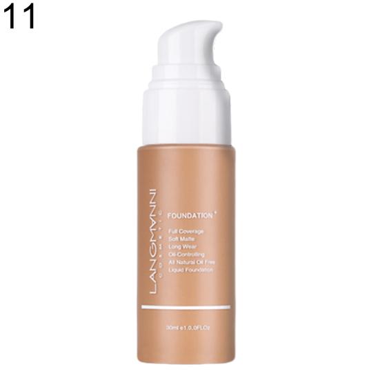 Langmanni Waterproof Whitening Full Coverage Liquid Foundation Face Concealer