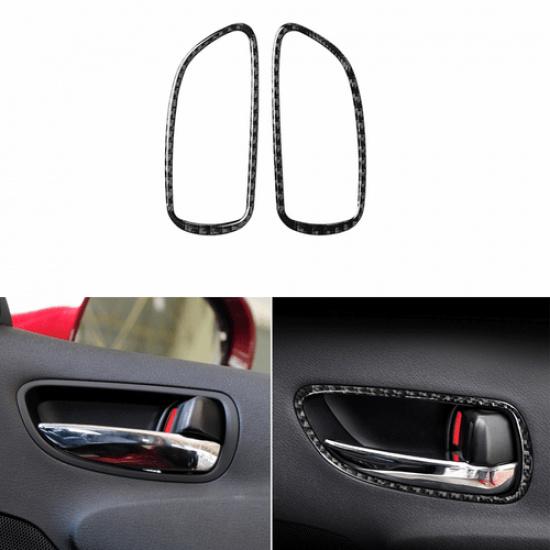 2Pcs Carbon Fiber Front Door Handle Cover Trim For Lexus IS250 300 350 2006-2012