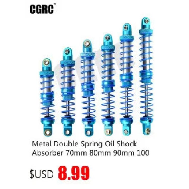 2PCS 80/90/100/110/120mm Secondary Bucket Shock Absorber Double Spring Damper For 1/10 RC Crawler Axial SCX10 90046 D90 TRX4