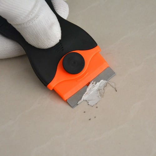 Vitzee Plastic Scraper Sticker Remover Spatula + 5 Plastic Blades + 5 Steel Blades, Interchangeable Blades, for Glass Cleaning, Bathroom, Kitchen, Car