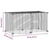 3114053 vidaXL Cage animaux de compagnie à 8 panneaux et porte Noir 35x35 cm