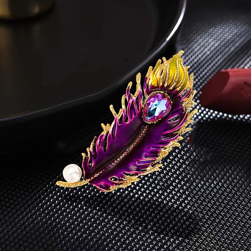 

Крылья павлина Ins Touch Элегантный декоративный аксессуар Брошь 2*6cm