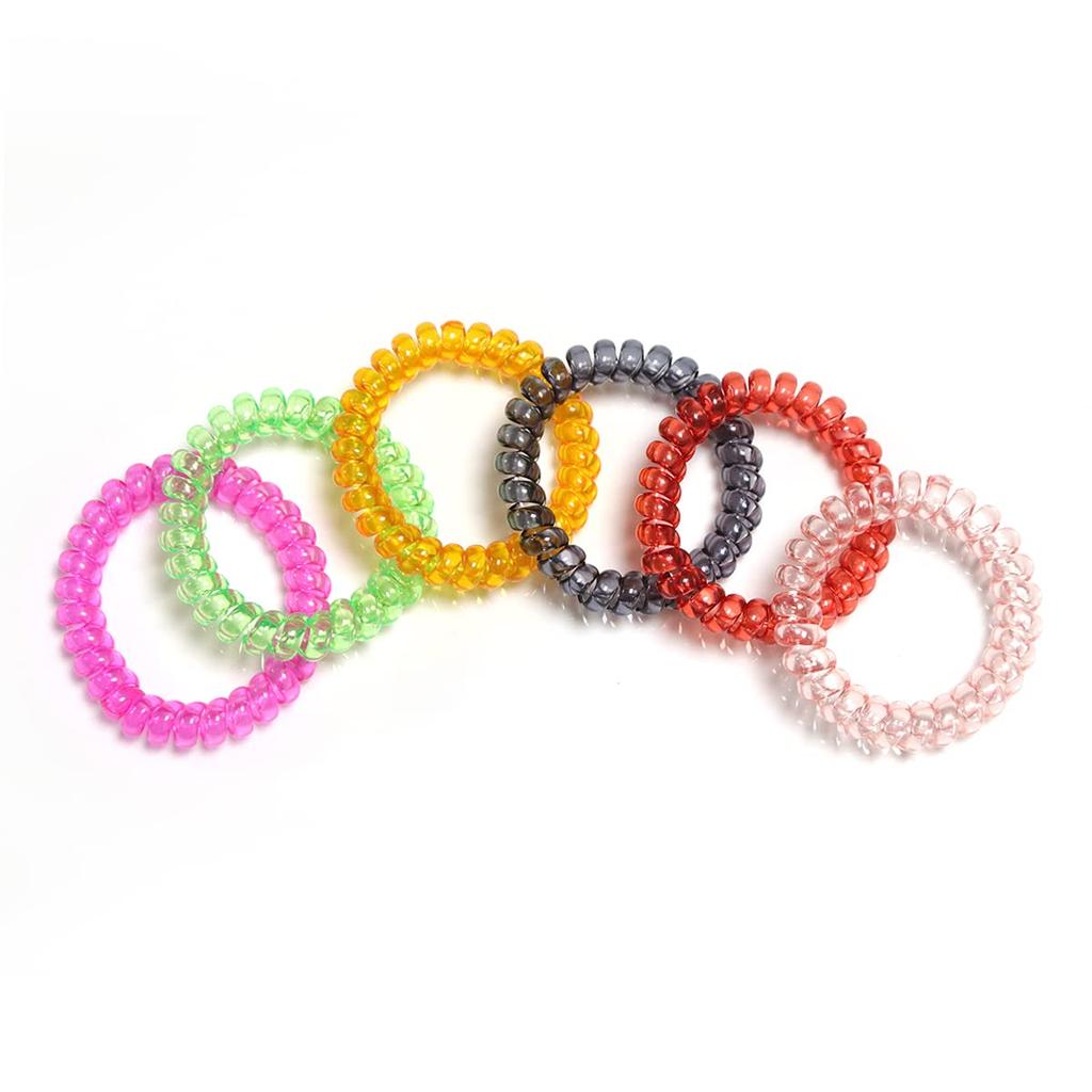 BRMDT Pacote com 6 Pulseiras Elásticas em Espiral, Alívio da Ansiedade para Meninas e Meninos com Autismo, TDAH, Ansiedade e Necessidades Especiais, Alívio com Corda Elástica Colorida