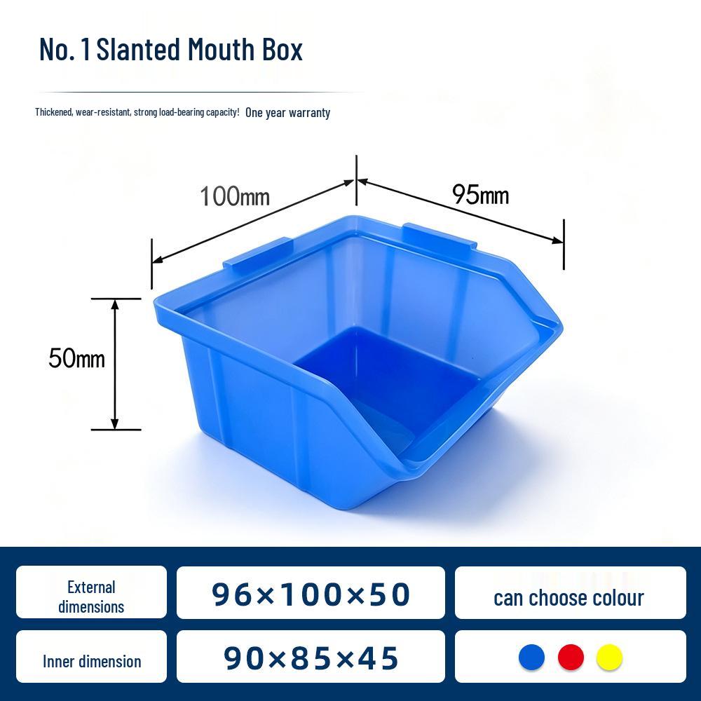 Modular Hardware Storage Box with Slanted Opening