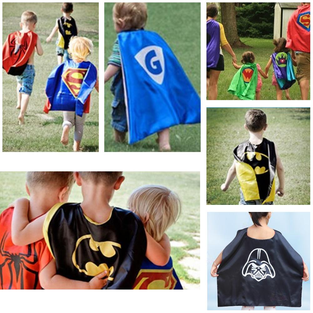 2 Pcs/set Children's Cloak Cartoon Printing Double-layer Cloak + Mask