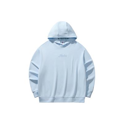 Anta Hooded Campus Casual Loose Sports Fashion Versatile City Commuting Knitted Couple Sweatshirt Unisex Sweatshirt Frosted-Blue 972618705-8