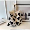 Love knitted bag women's new fashionable large-capacity tote bag versatile high-end handbag