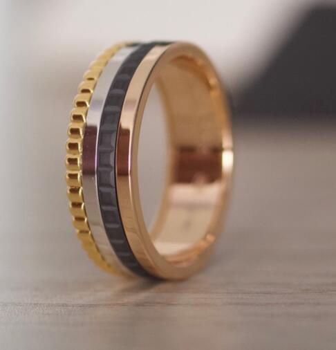 New Hot Brand  Vintage Rings Anniversary Gift Europe Luxury Jewelry Rings For Couples Ceramic Geometry Design Engagement Rings