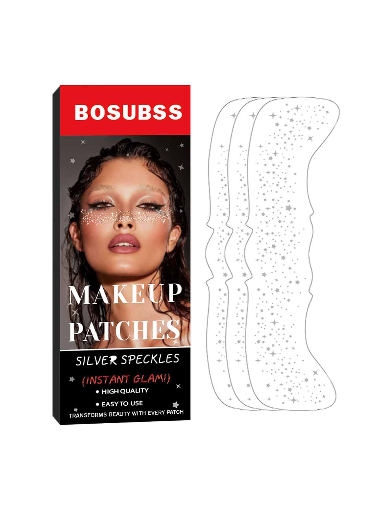 

6/3 pieces/set - Gold/Silver Star Flashpoint Tattoo Stickers Facial Stickers Easy to Apply Natural Freckle Makeup