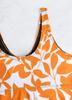 Women's V-Neck Two-Piece Skirted Swimsuit with Boyshorts - Printed, Figure-Flattering Vacation Swimwear