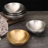 20/24cm Korean Stainless Steel Cold Noodle Bowl Double Layer Large Ramen Salad Bowls Thickened Fruit Plate Utensils for Kitchen