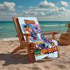Custom Name Ultra-Soft Beach Towel with Stitch Theme,Ideal for Pool - Camping, Diving - Perfect Travel Essential, Vibrant Beach Towel.