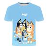 T-shirt 3D Bluey Cartone Animato per Bambini 2026 Estate Fresca Asciugatura Rapida Manica Corta Stampa Anime Maglietta Casual per Ragazzi e Ragazze Quotidiana