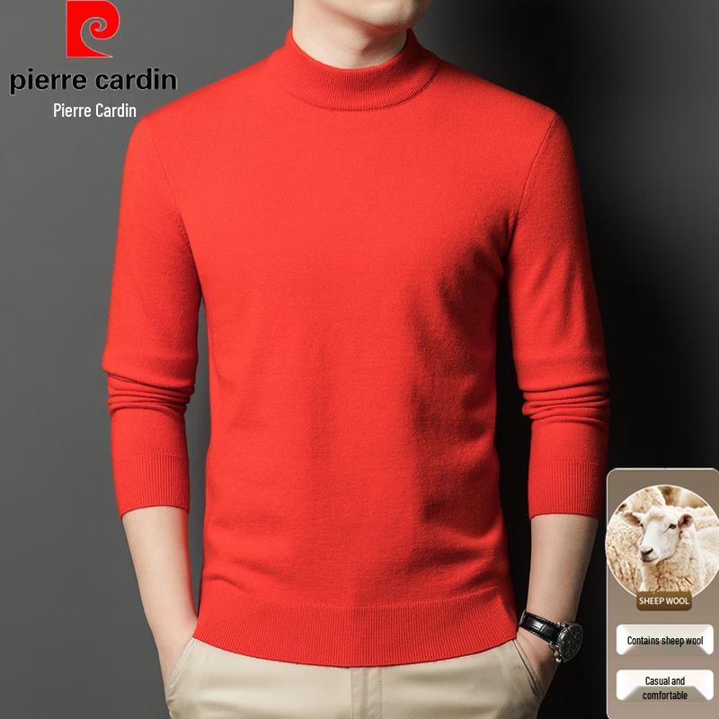 Pierre Cardin Men's Slim-Fit Semi-Turtleneck Wool Blend Sweater