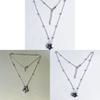 Alloy Star Shaped Pendant Necklace With Cross Chain For Trendy Summer Wear Unisex Jewelry