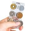 1Pc Mini Portable Coin Organizer, Portable Plastic Coin Holder, Multi-Slot Japanese & Korean Currency Storage, Money Management
