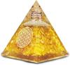 Orgonite Pyramid For Reiki Healing, Vastu, Feng Shui, Yoga - Yellow Citrine