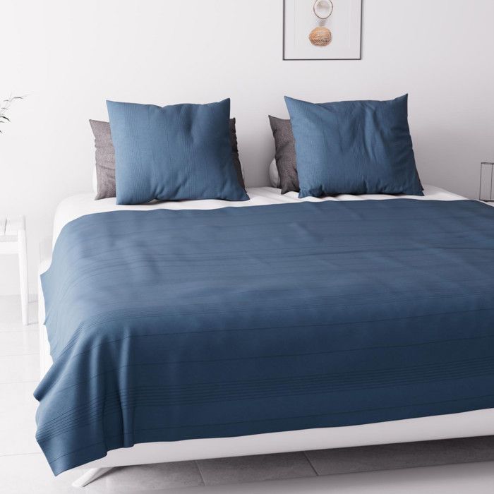Jeté de lit - Soleil d'Ocre - Adèle - 240x220 cm - 70% coton - Lavable en machine