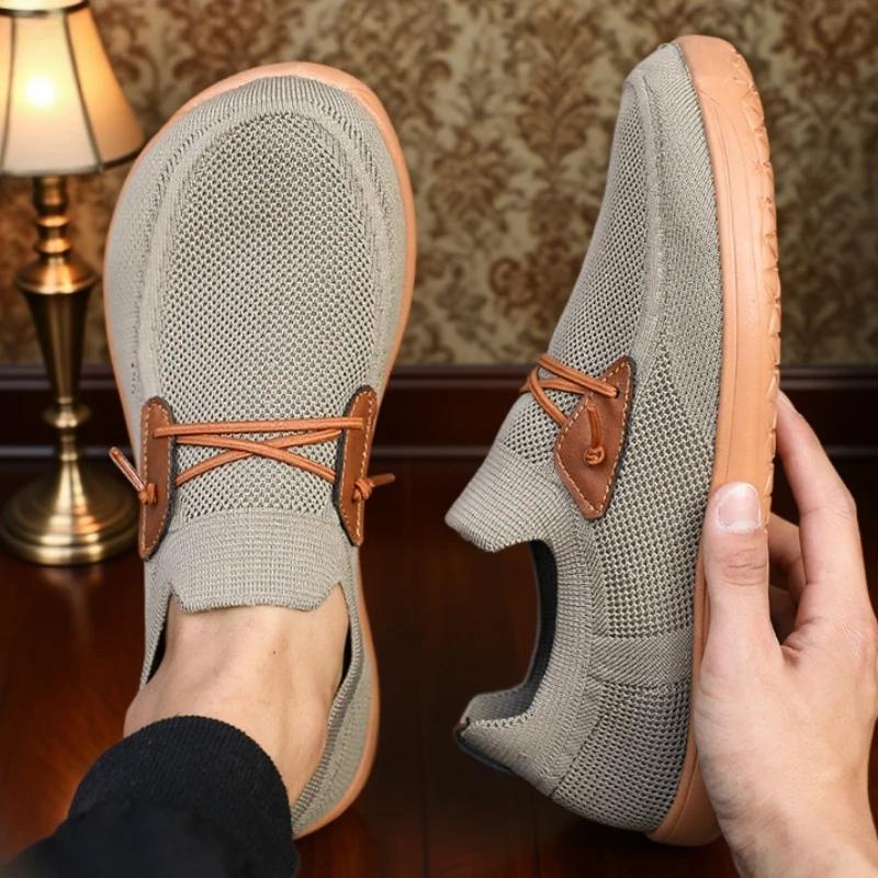 Fashion Wide Toe Shoes Summer Trendy Kahki Mesh Casual Walking Sneakers 2025 Breathable Barefoot Large Men Wide Barefoot Shoes