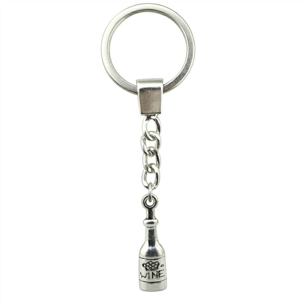 Buy WYISYWG 1 Pieces Key Chain Women Key Rings Car Keychain For Keys 1D Wine Bottle 28x8mm at