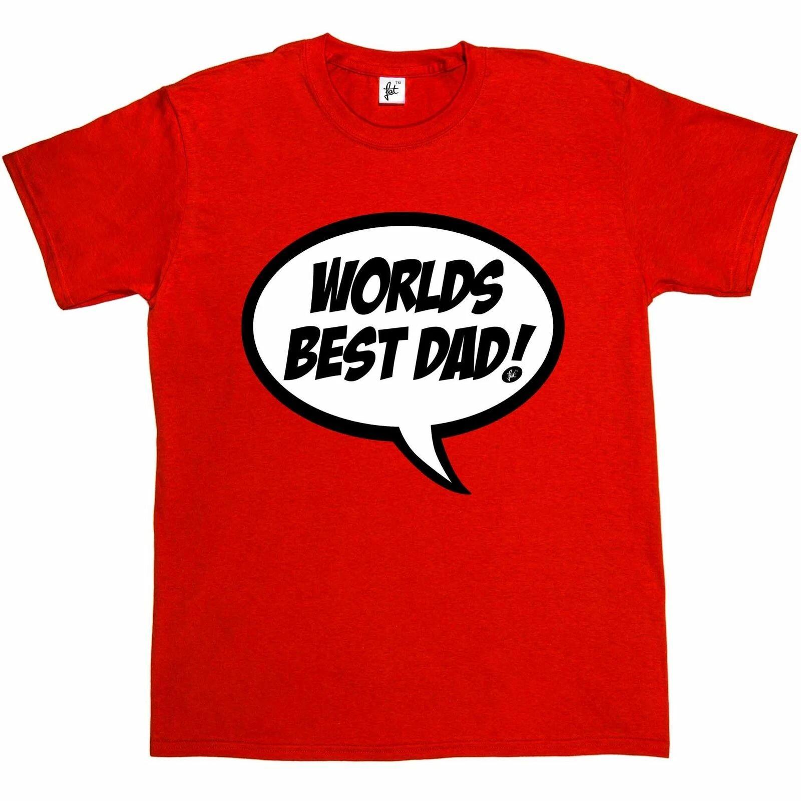 Simply Saying Worlds Best Dad Speech Bubble Fathers Day Gift Mens T-Shirt XXL
