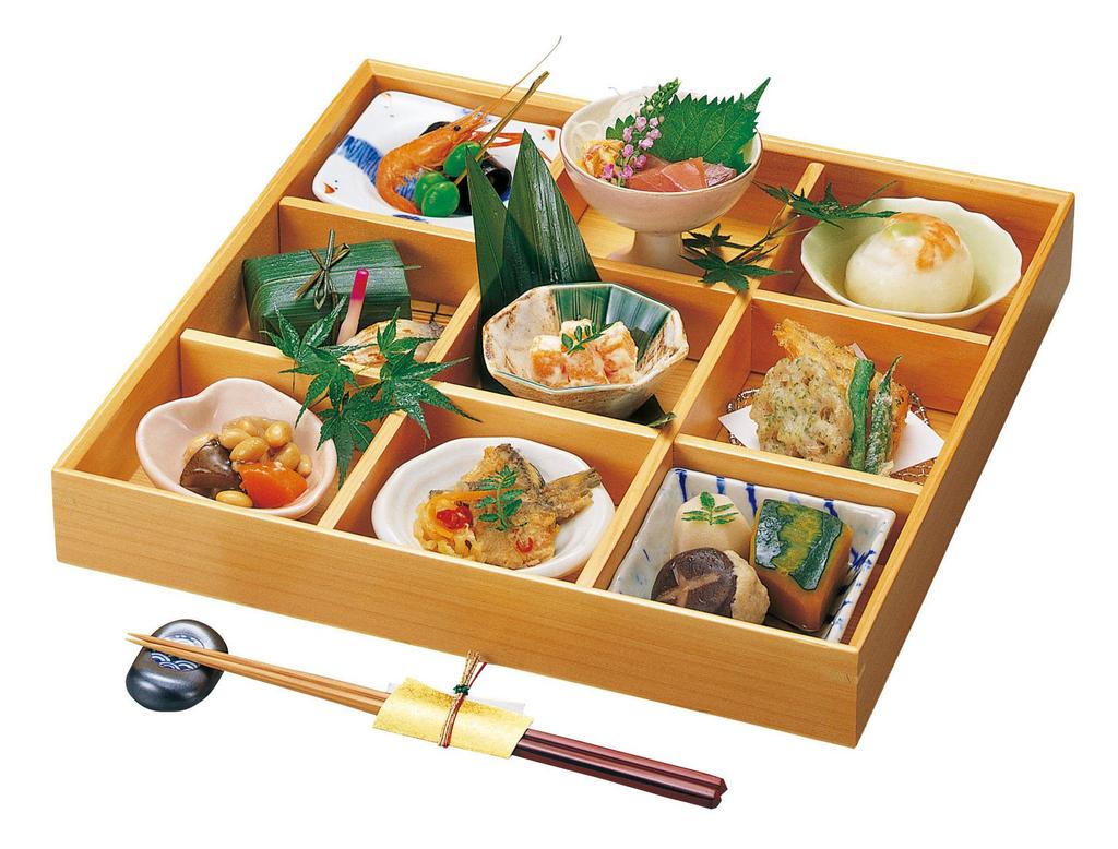 Yamako Kiwabi Mini Nine-Cut Lunch Box, Approx. 31x31xH4.8cm