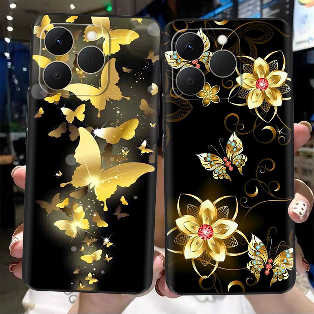 For Realme 15T 5G Case Soft Silicone Bumper Cartoon Flower Skull Painting Back Cover For Oppo Realme 15T 15 T Phone Cases Funda