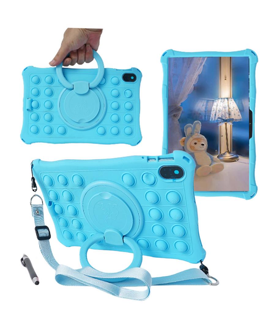 360 Rotate Soft Silicone Kids Safe Case For Honor Pad 8 12inch Full Body Handle Kickstand Tablet Cover With Strap