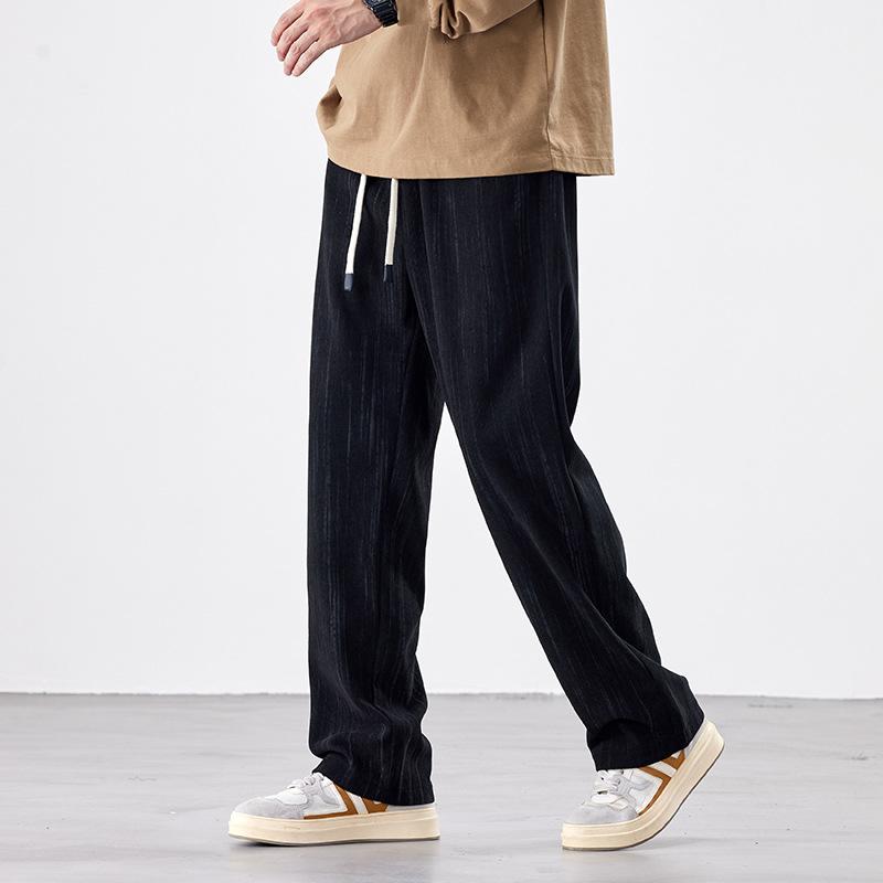 Autumn and Winter Large Size Loose Sweatpants Dirty Pants Men's Tie-dye Wide-leg Pants